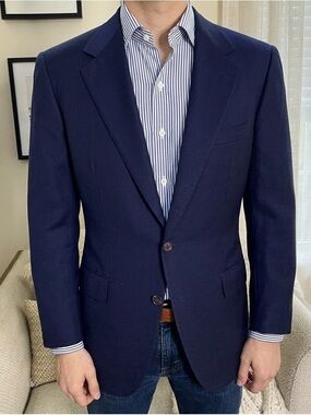 Brioni Palatino Midnight Navy Blazer | 40S
